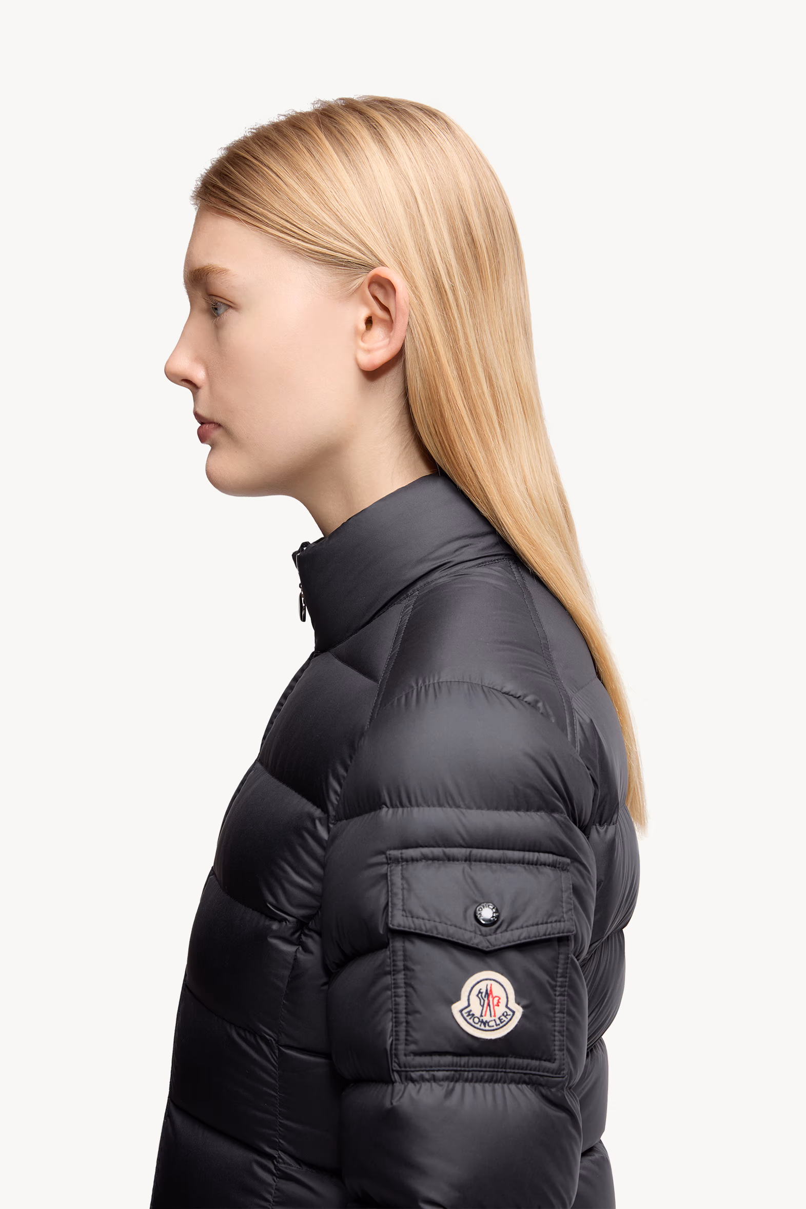 Igesse Mid-Length Down Jacket Women Black Moncler 4